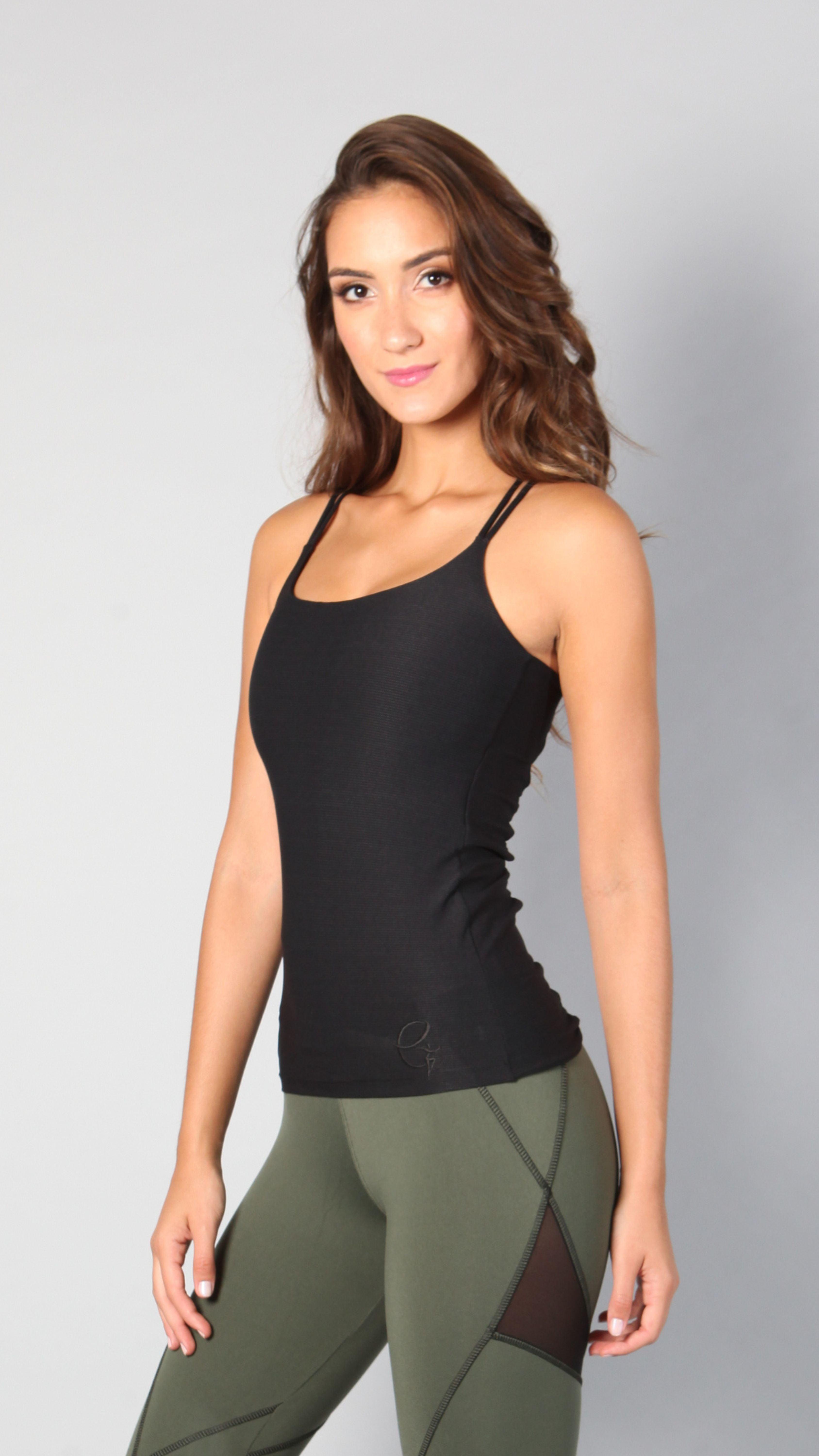 Black Link Tank Top - Equilibrium Activewear