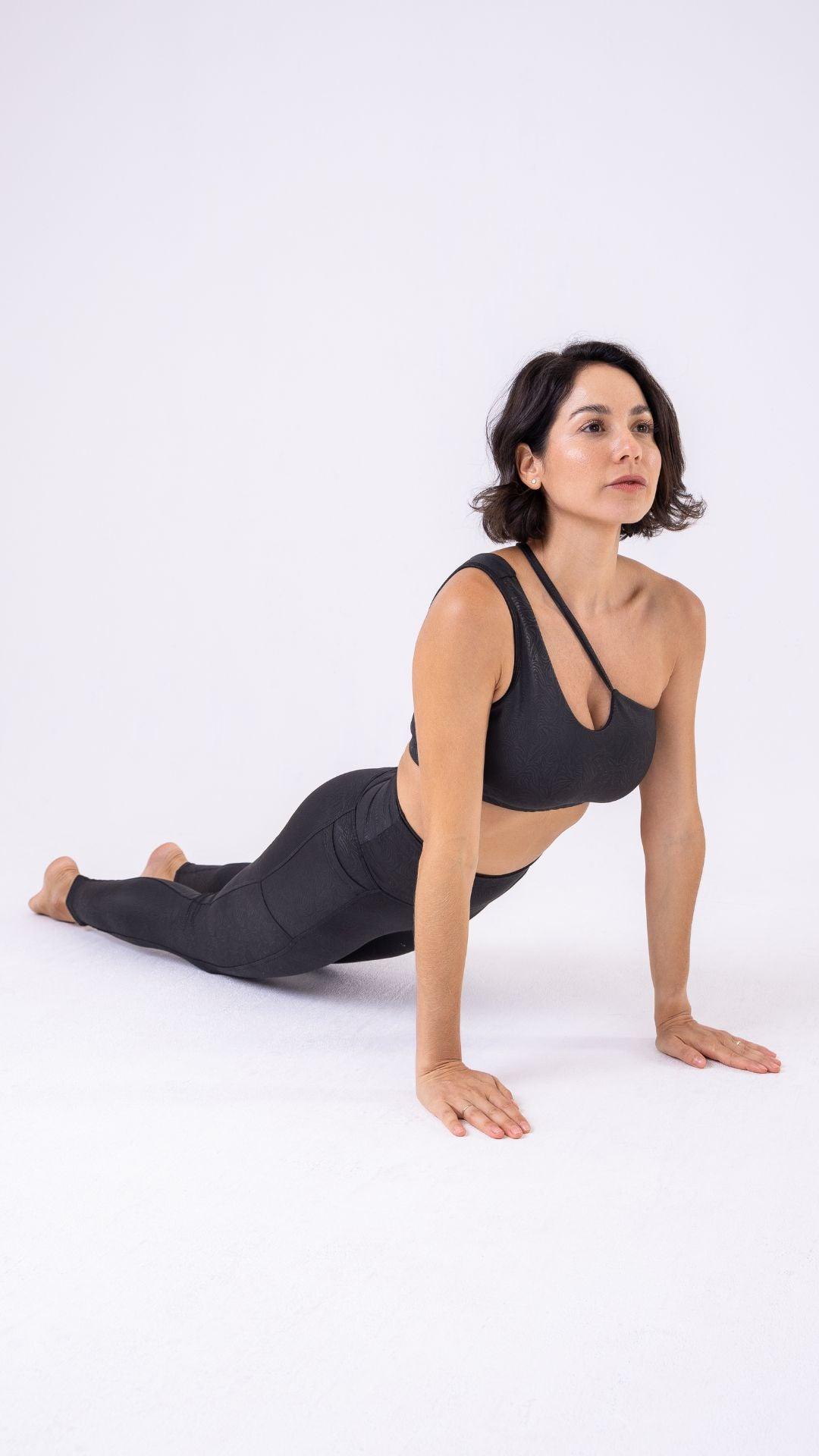 Black Texture Splendor Bra - Equilibrium Activewear