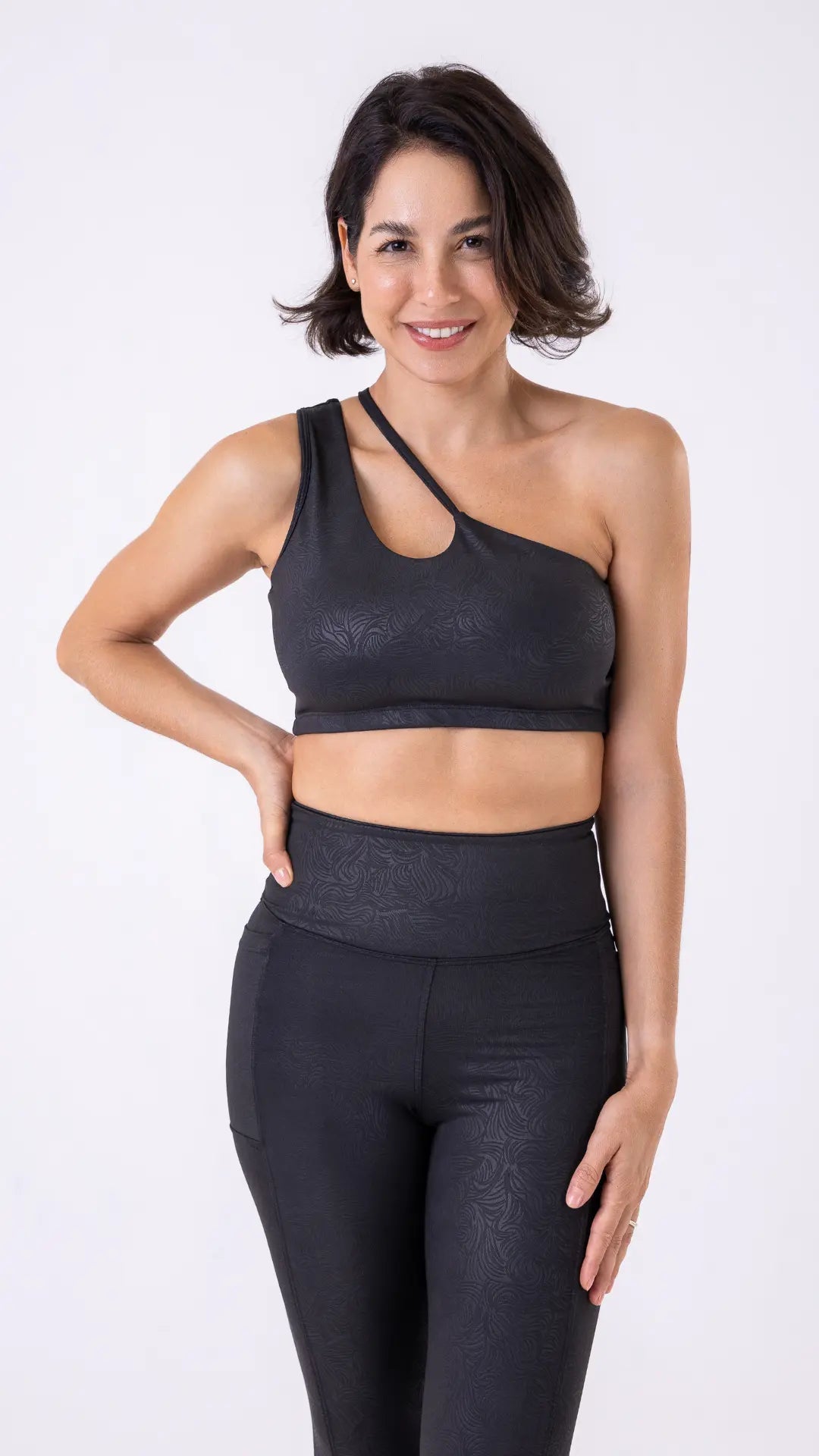 Black Texture Splendor Bra