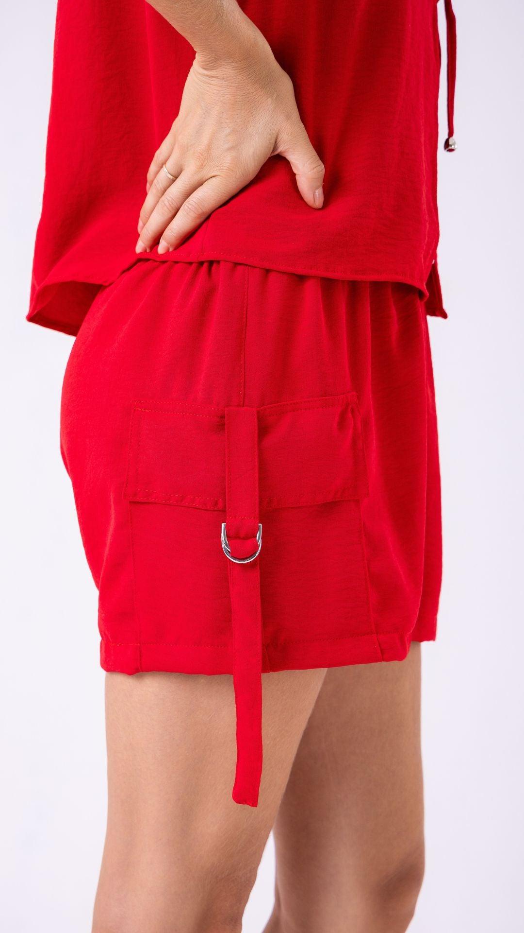 Red Motion Cargo Short - Equilibrium Activewear