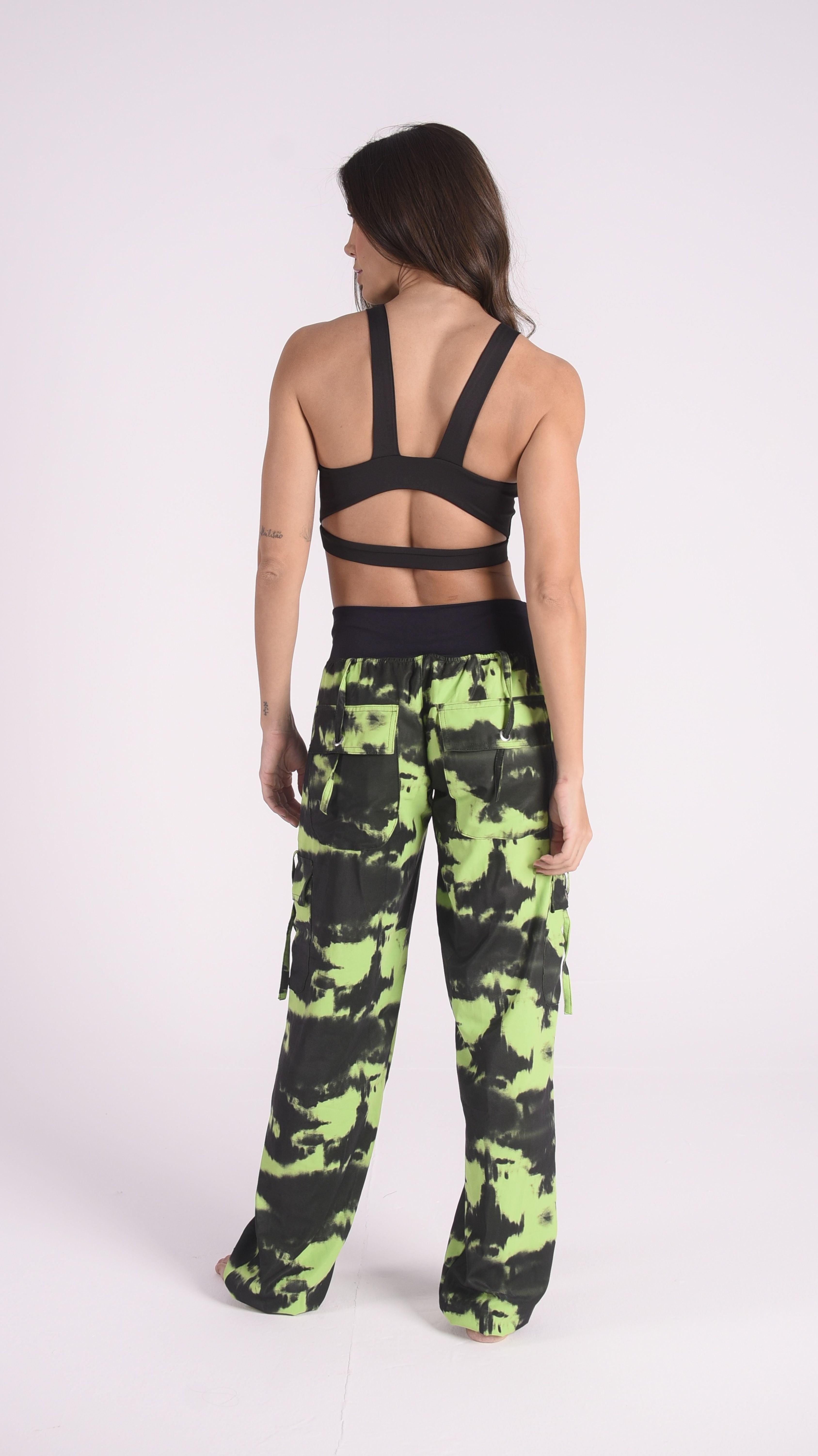 Green Tie-Dye Lis Cargo Pants - Equilibrium Activewear