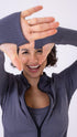 Gray Ribbed Muse Jacket - Equilibrium Activewear