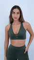 Military Green Feminine Bra - Equilibrium Activewear