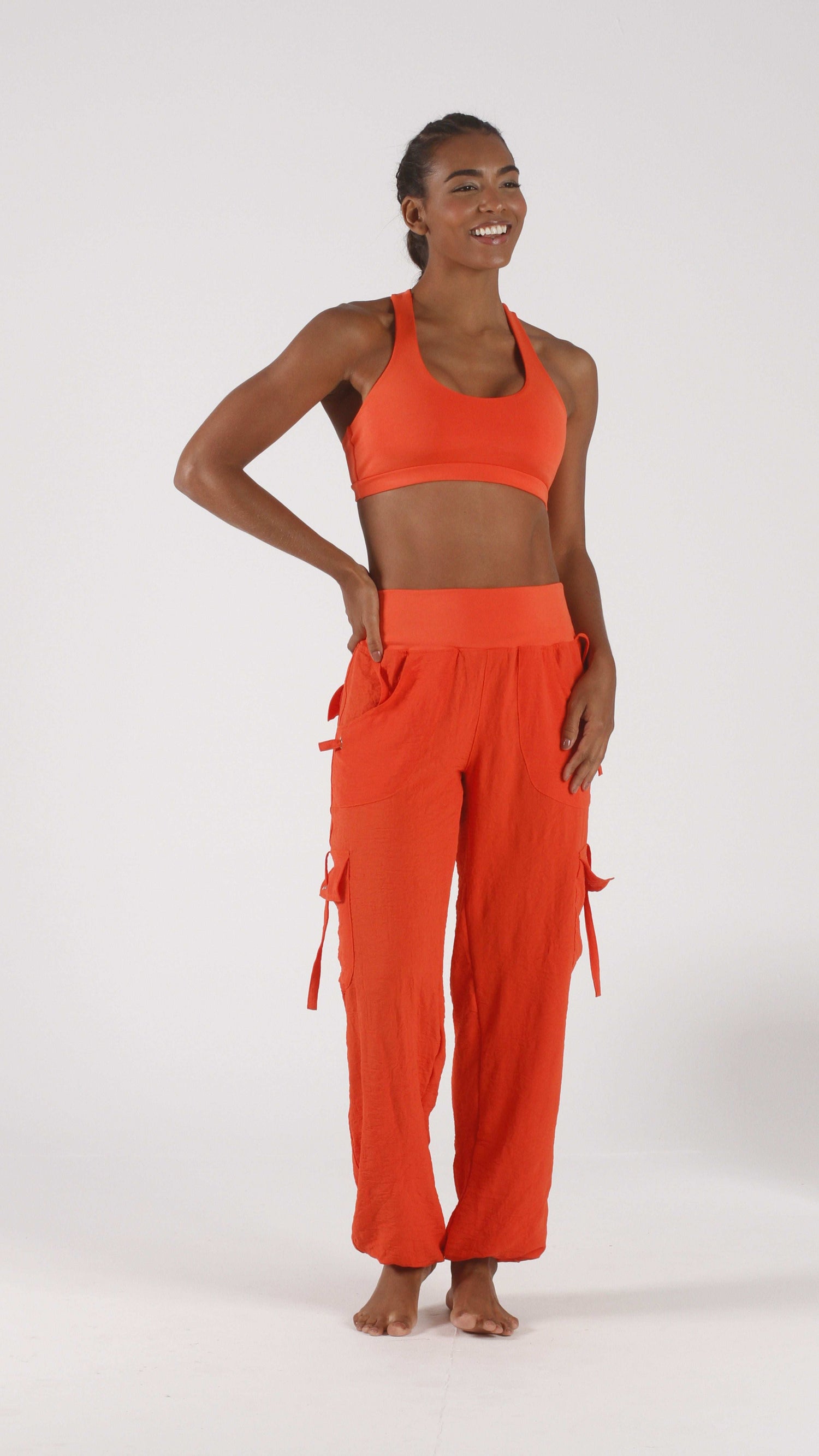 Orange Action Sport Bra - Equilibrium Activewear