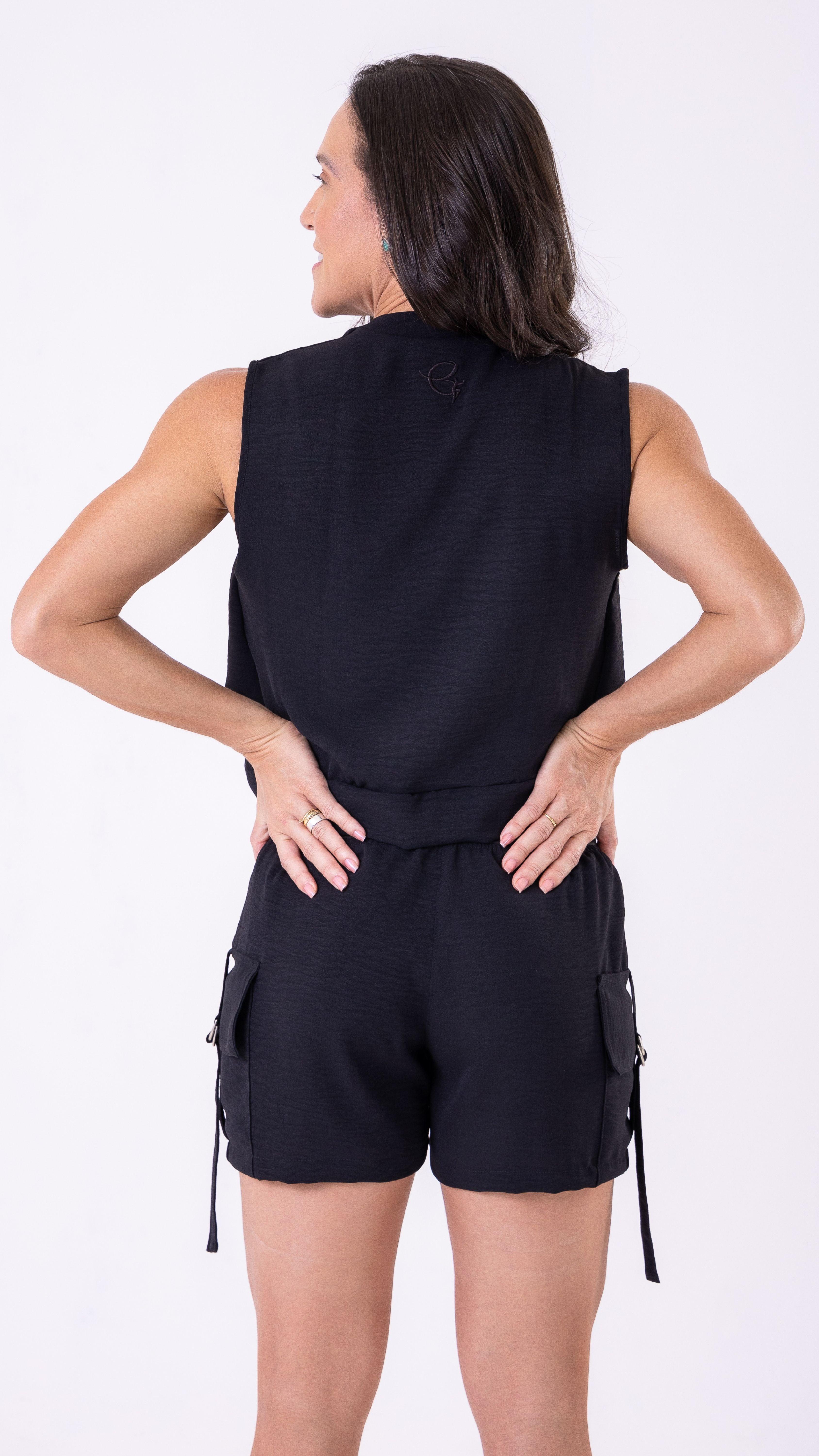 Black Motion Cargo Short - Equilibrium Activewear