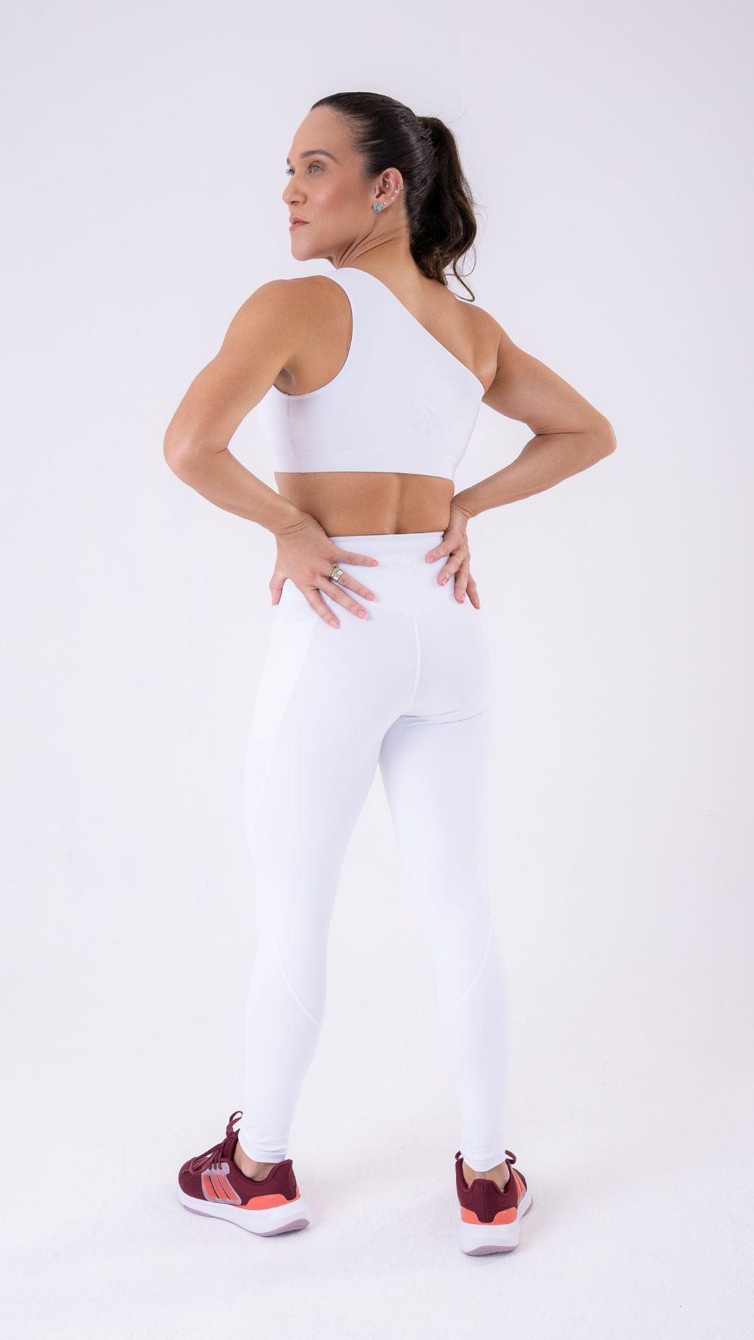 White Feminine Legging - Equilibrium Activewear