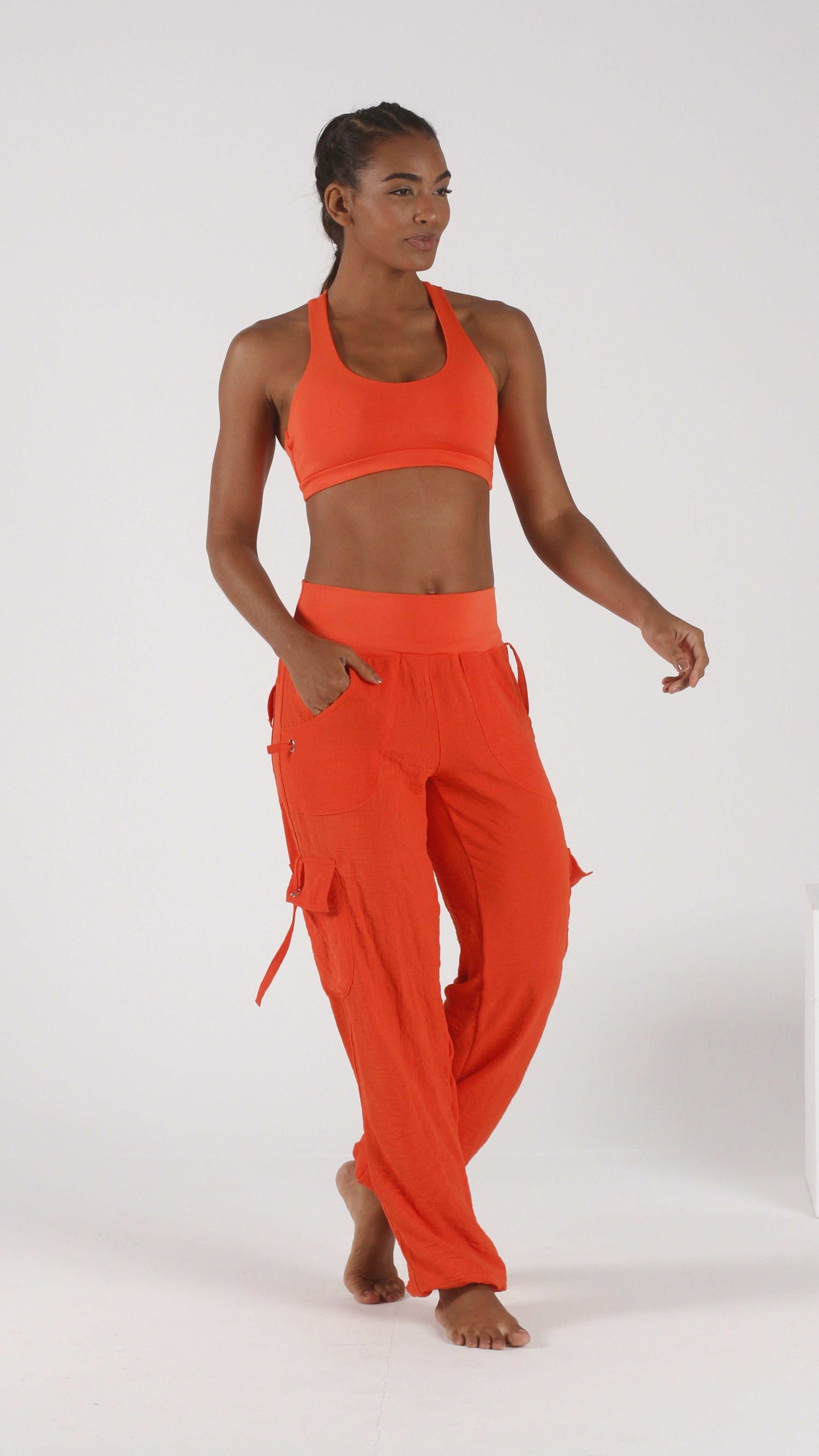 Orange Action Sport Bra - Equilibrium Activewear