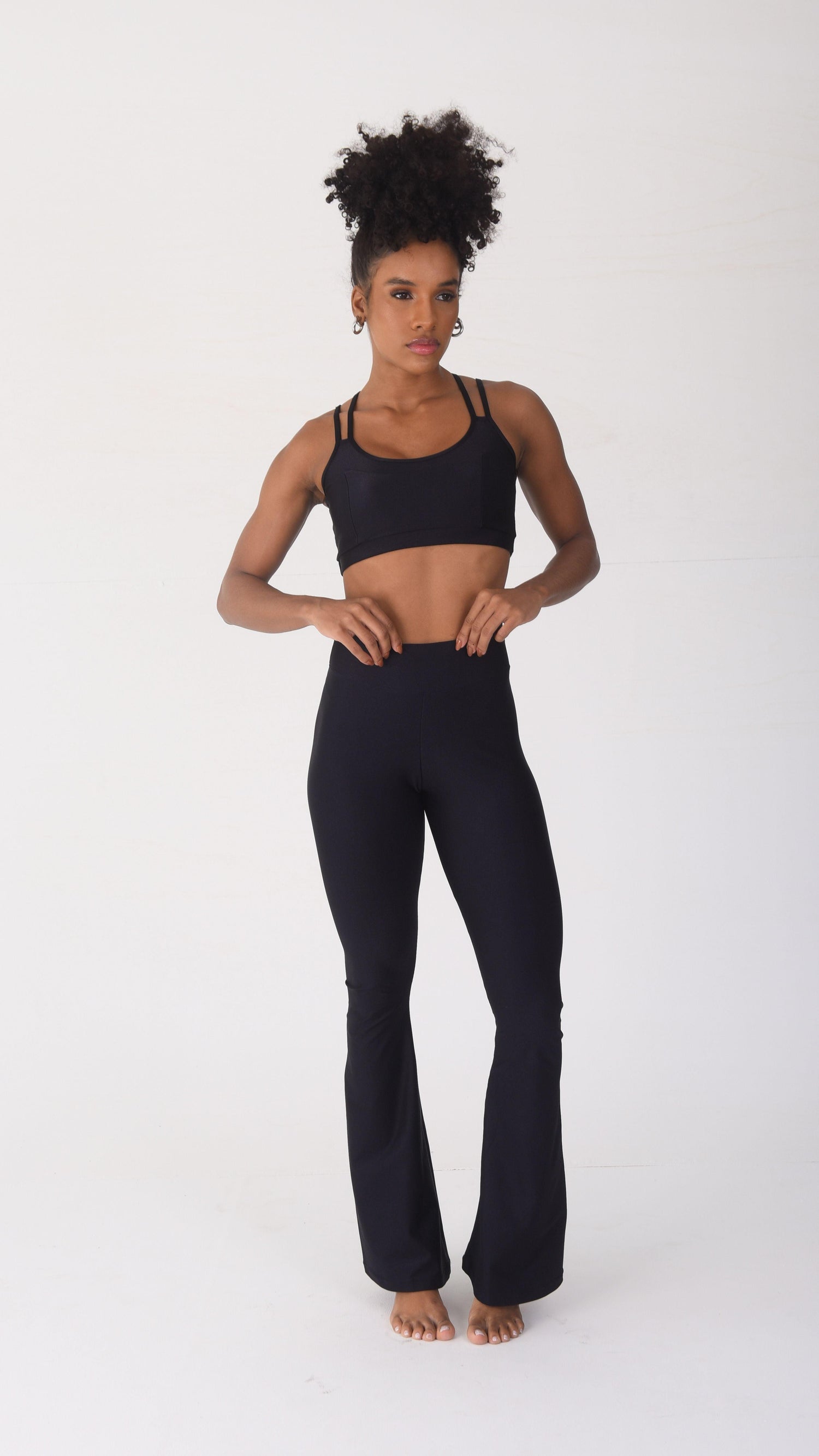 Shiny Black Tia Bra - Equilibrium Activewear