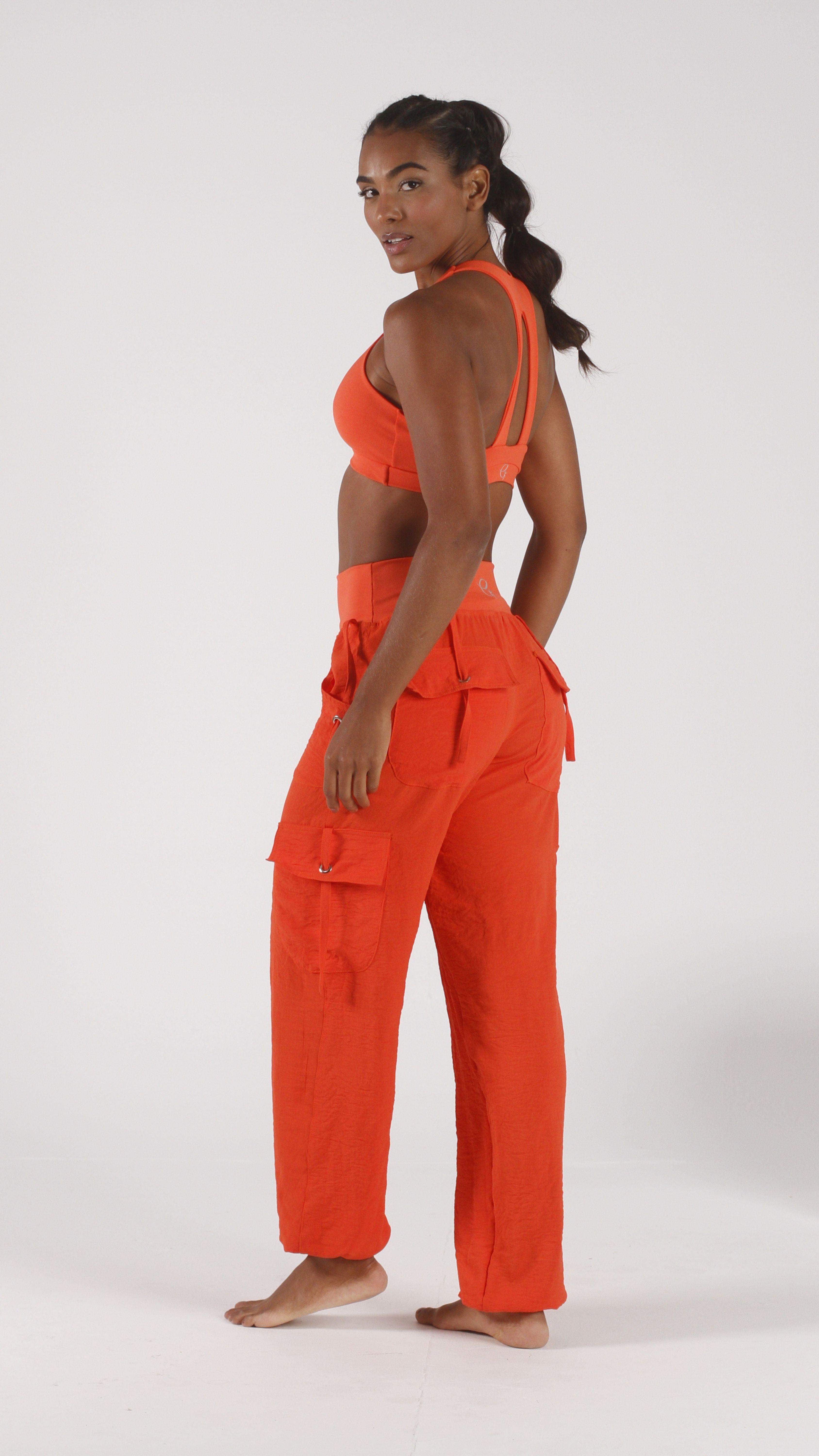 Orange Lis Cargo Pants - Equilibrium Activewear