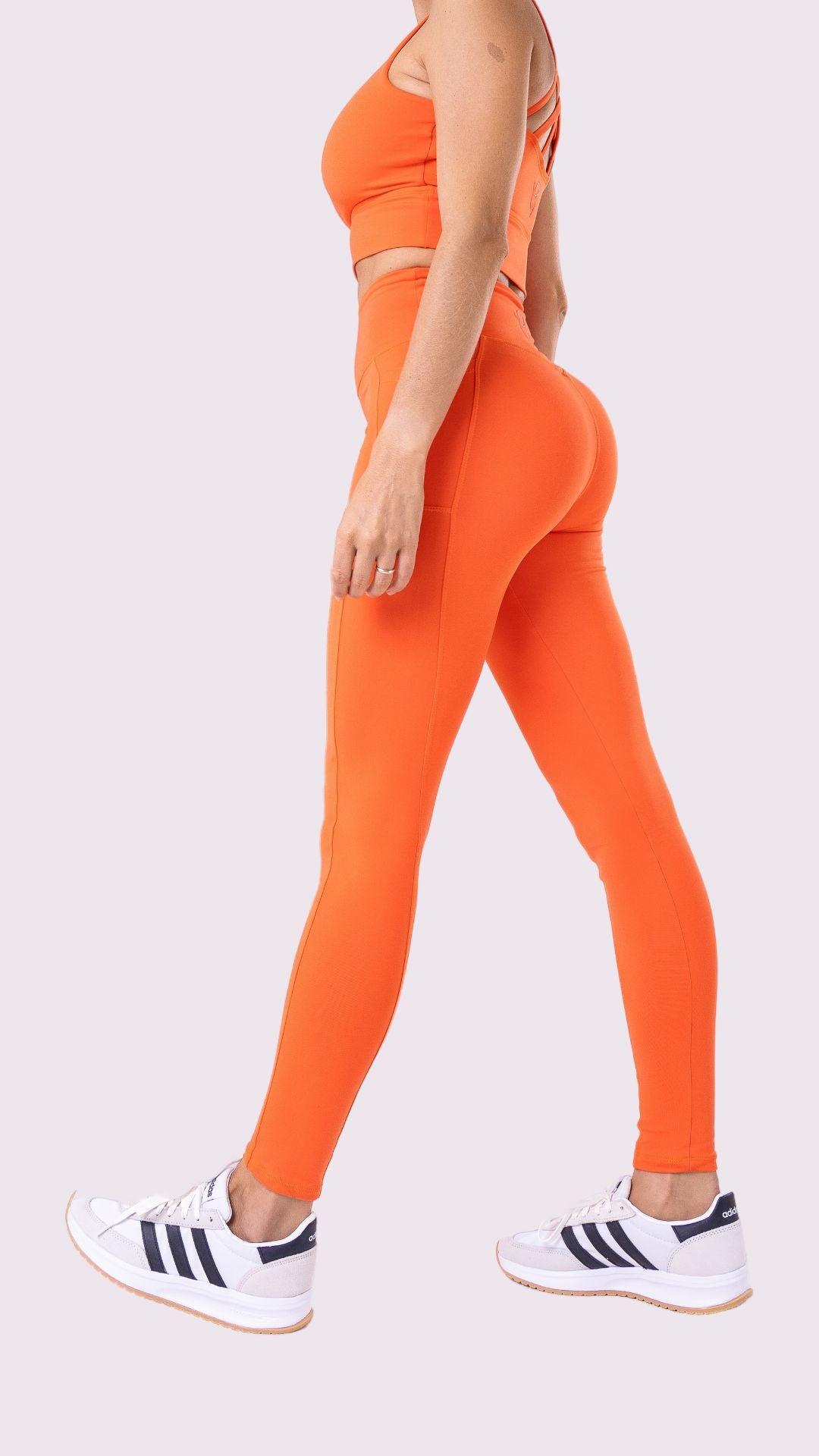 Orange Level Up Legging - Equilibrium Activewear