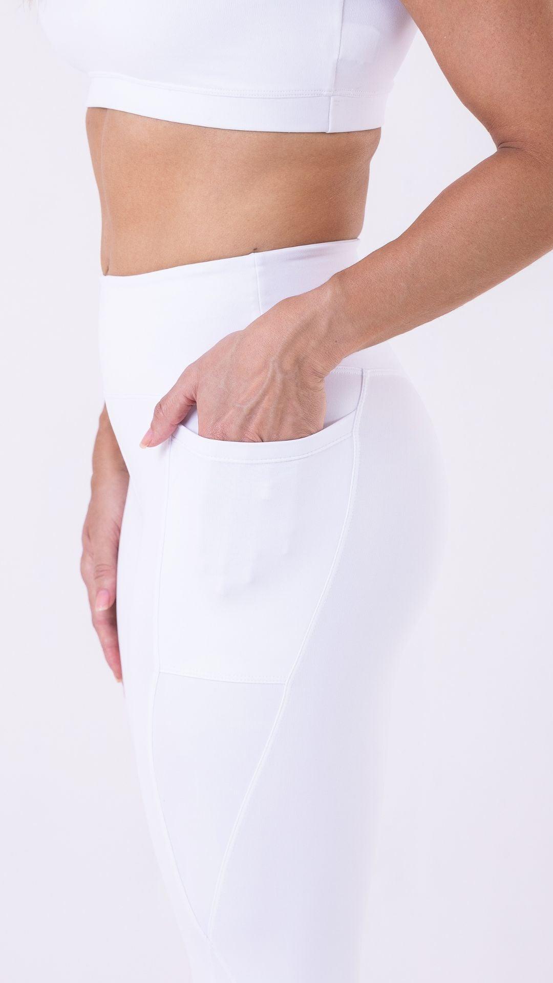 White Feminine Legging - Equilibrium Activewear