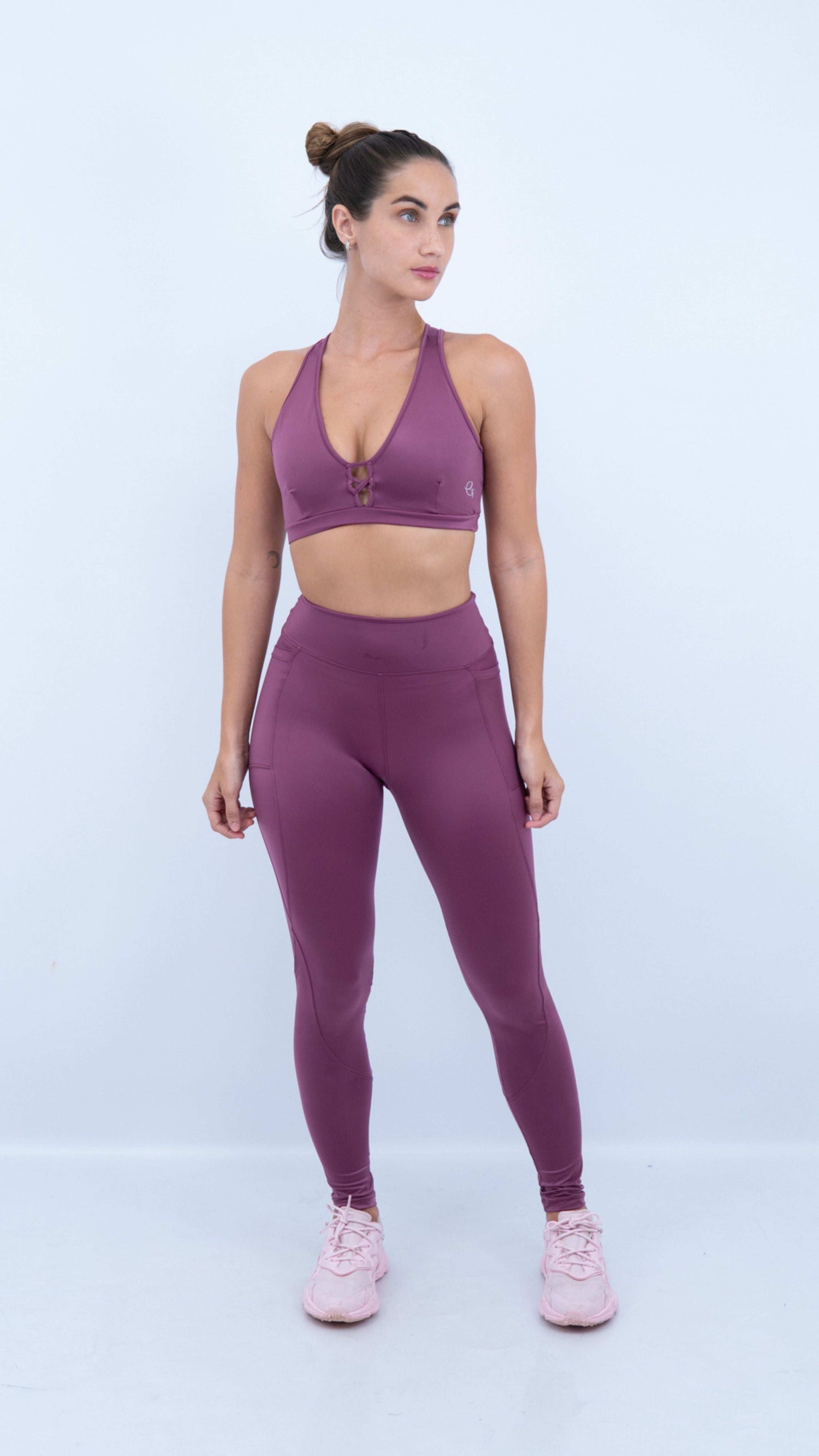 Mauve Feminine Bra - Equilibrium Activewear