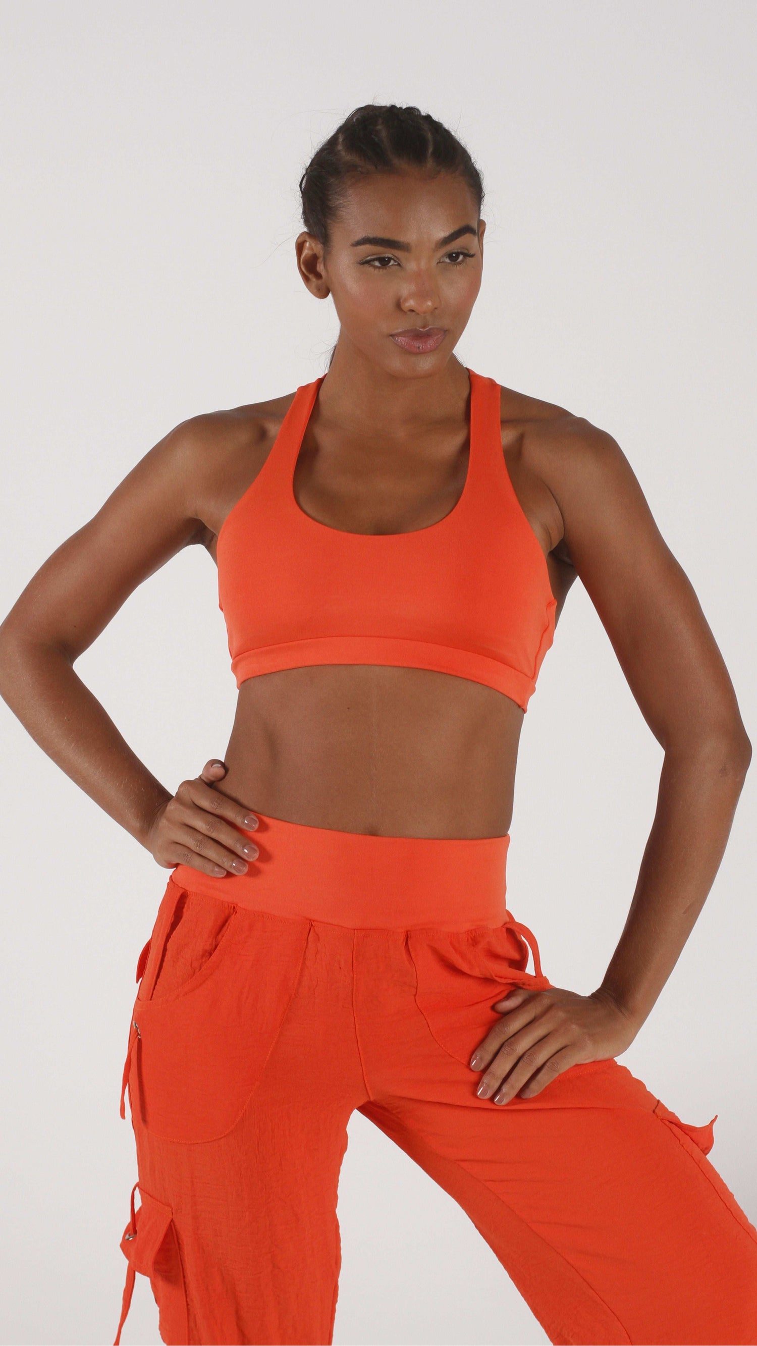 Orange Action Sport Bra - Equilibrium Activewear