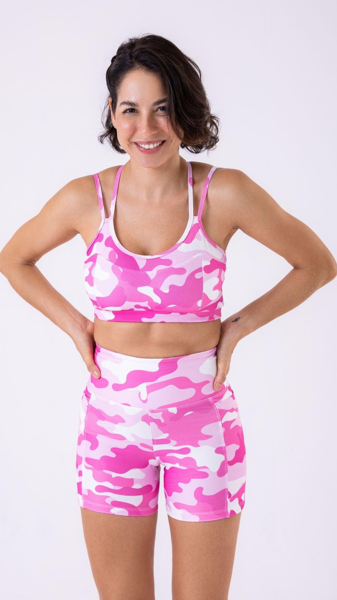 Pink Camo Aura Short - Equilibrium Activewear