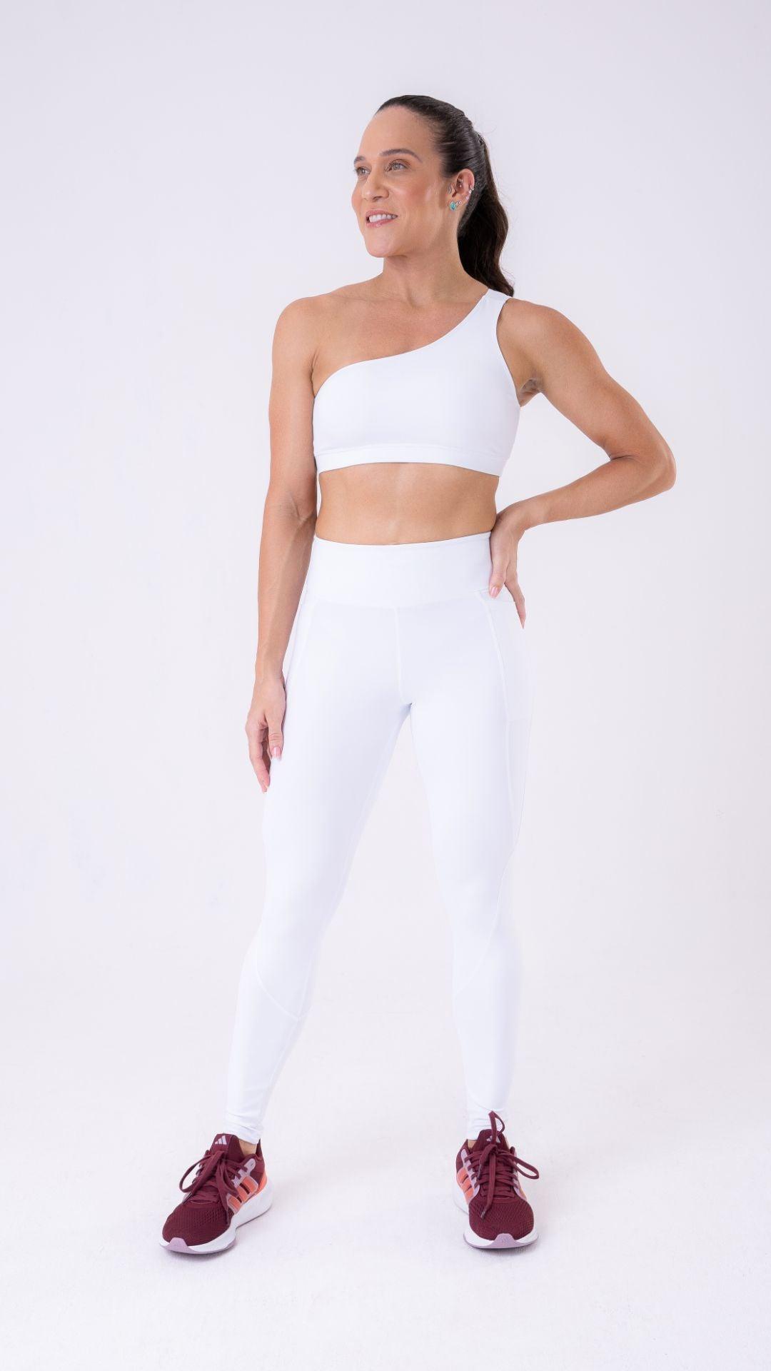 White Feminine Legging - Equilibrium Activewear