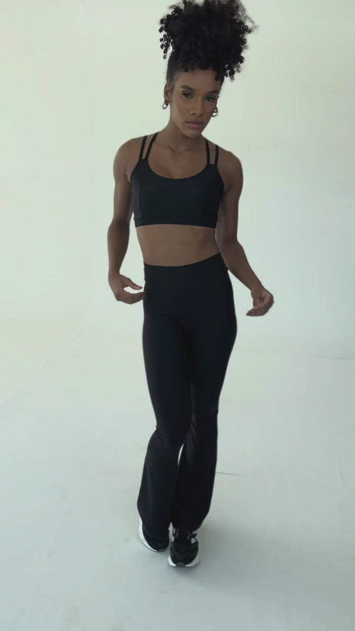 Shiny Black Tia Bra