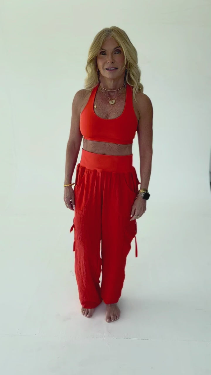 Orange Action Sport Bra