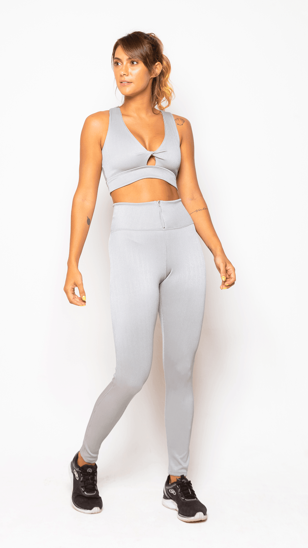 Ultimate Gray Marina Crop Bra