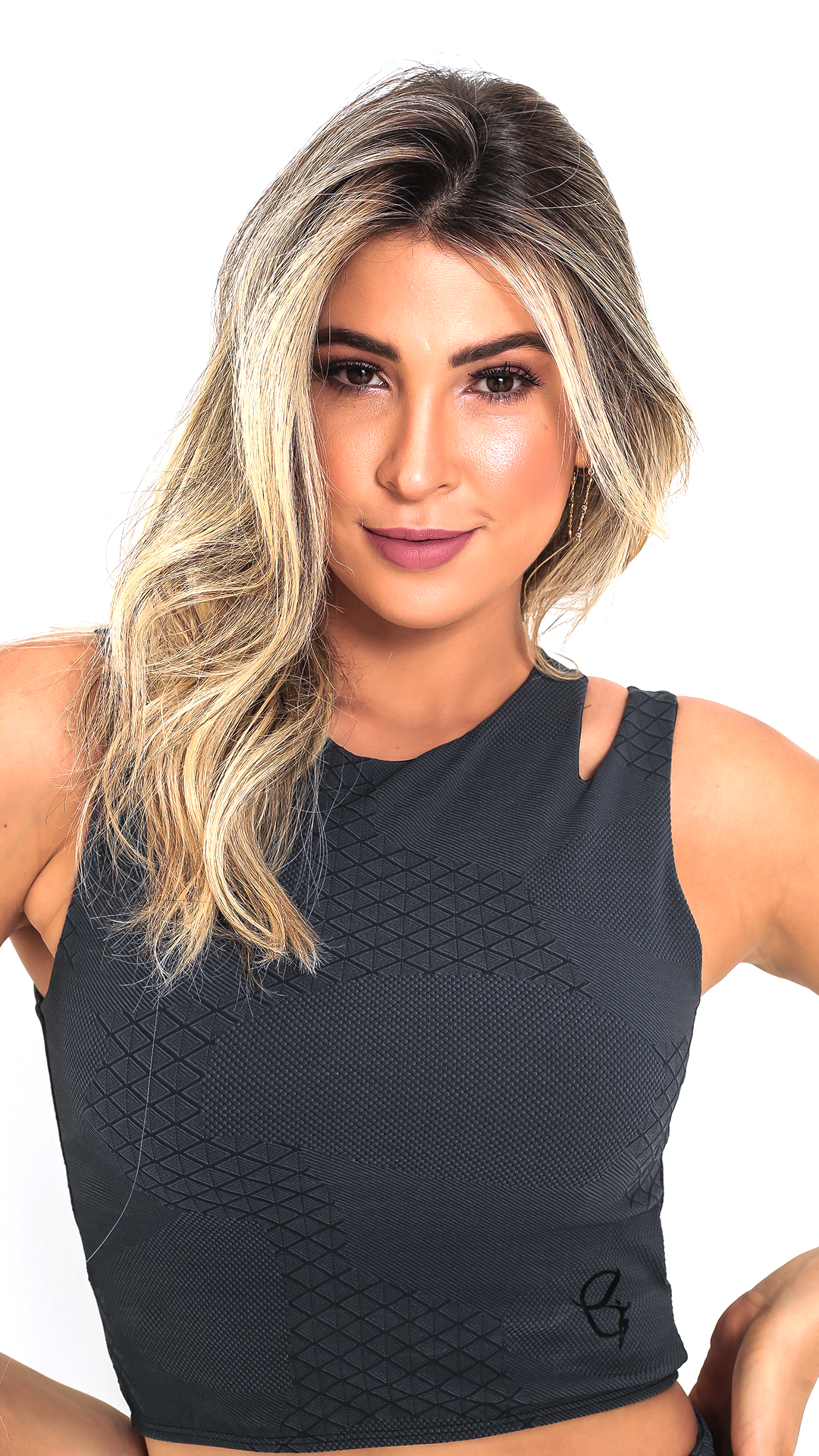 Stone Black Arla Crop Bra T471
