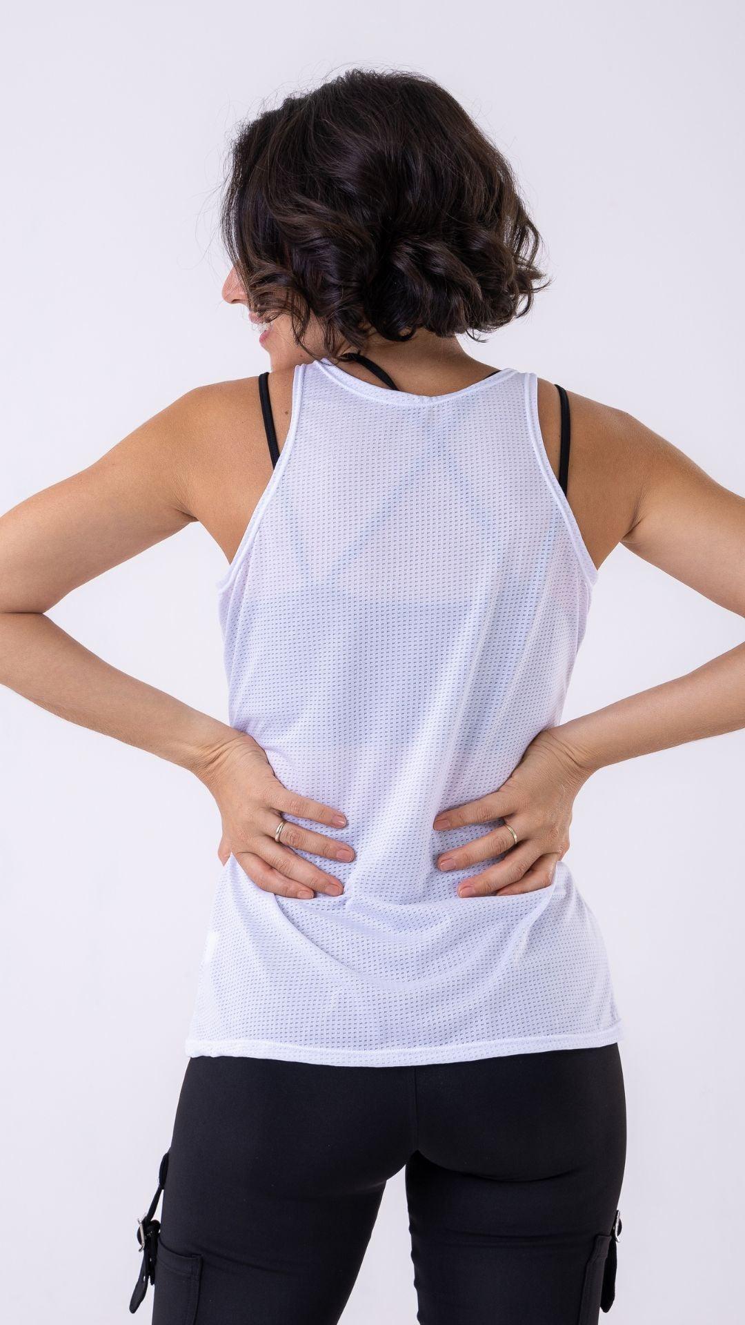 White Julyane Sleeveless Tank - Equilibrium Activewear