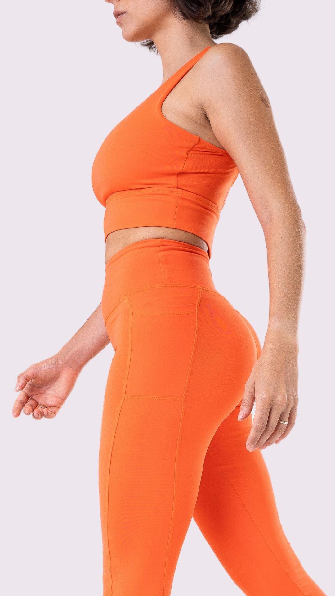 Orange Level Up Legging - Equilibrium Activewear
