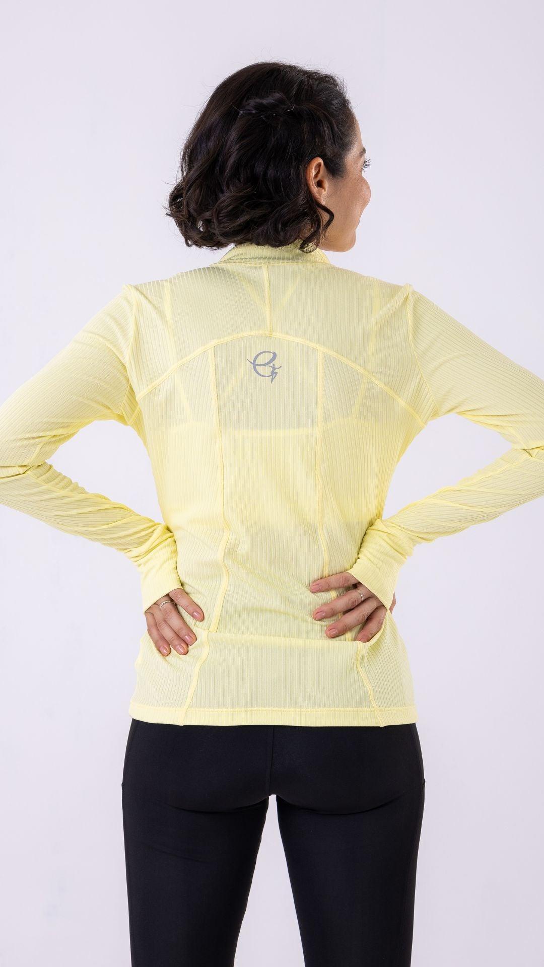 Yellow Ribbed Muse Jacket - Equilibrium Activewear