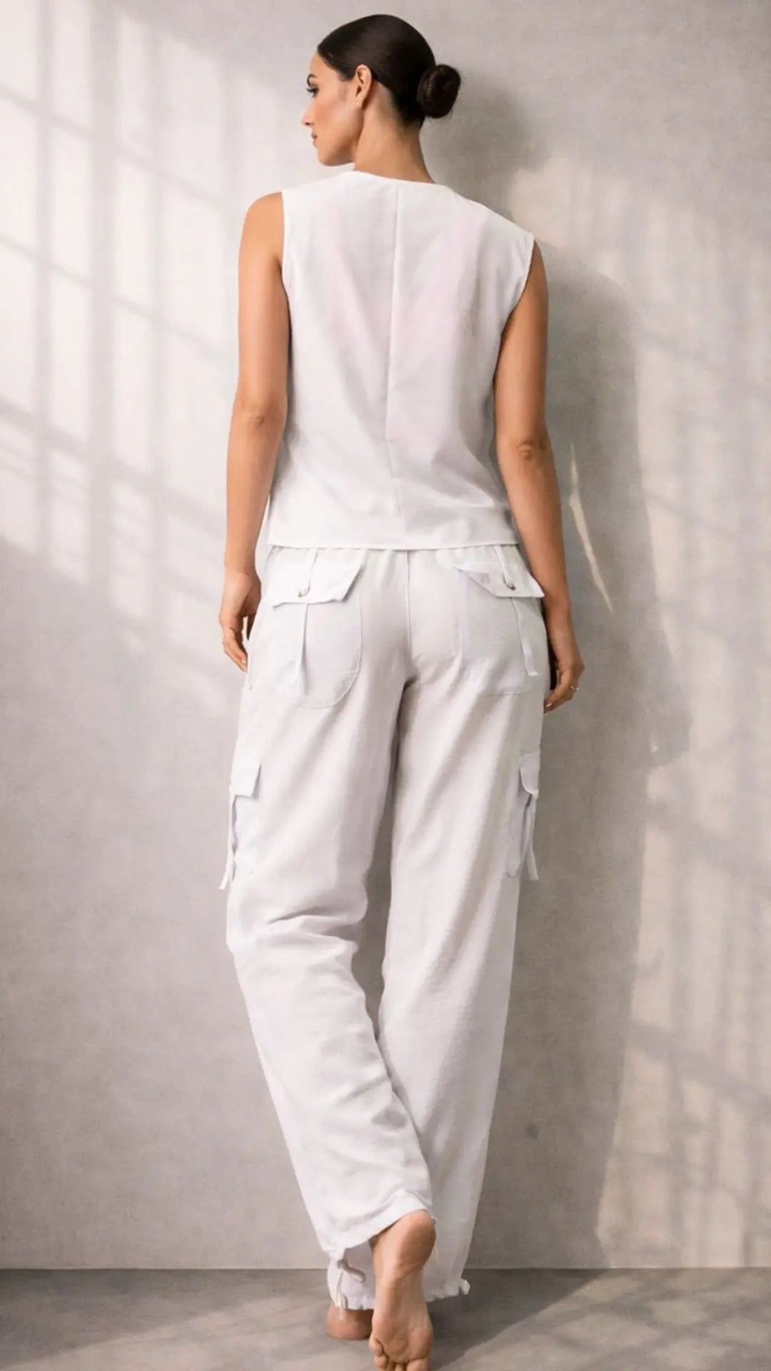 White Lis Cargo Pant