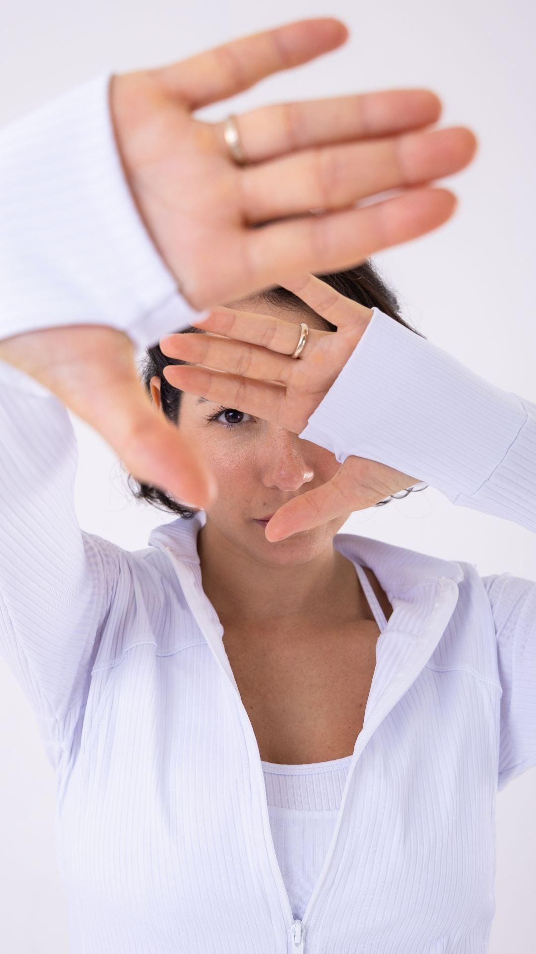 White Ribbed Muse Jacket - Equilibrium Activewear