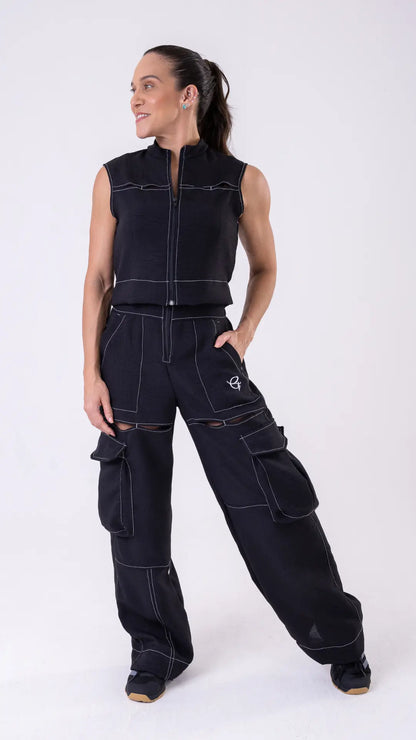 Black Fashion Vest