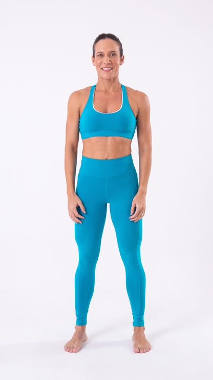 Tiffany Blue Level Up Legging - Equilibrium Activewear