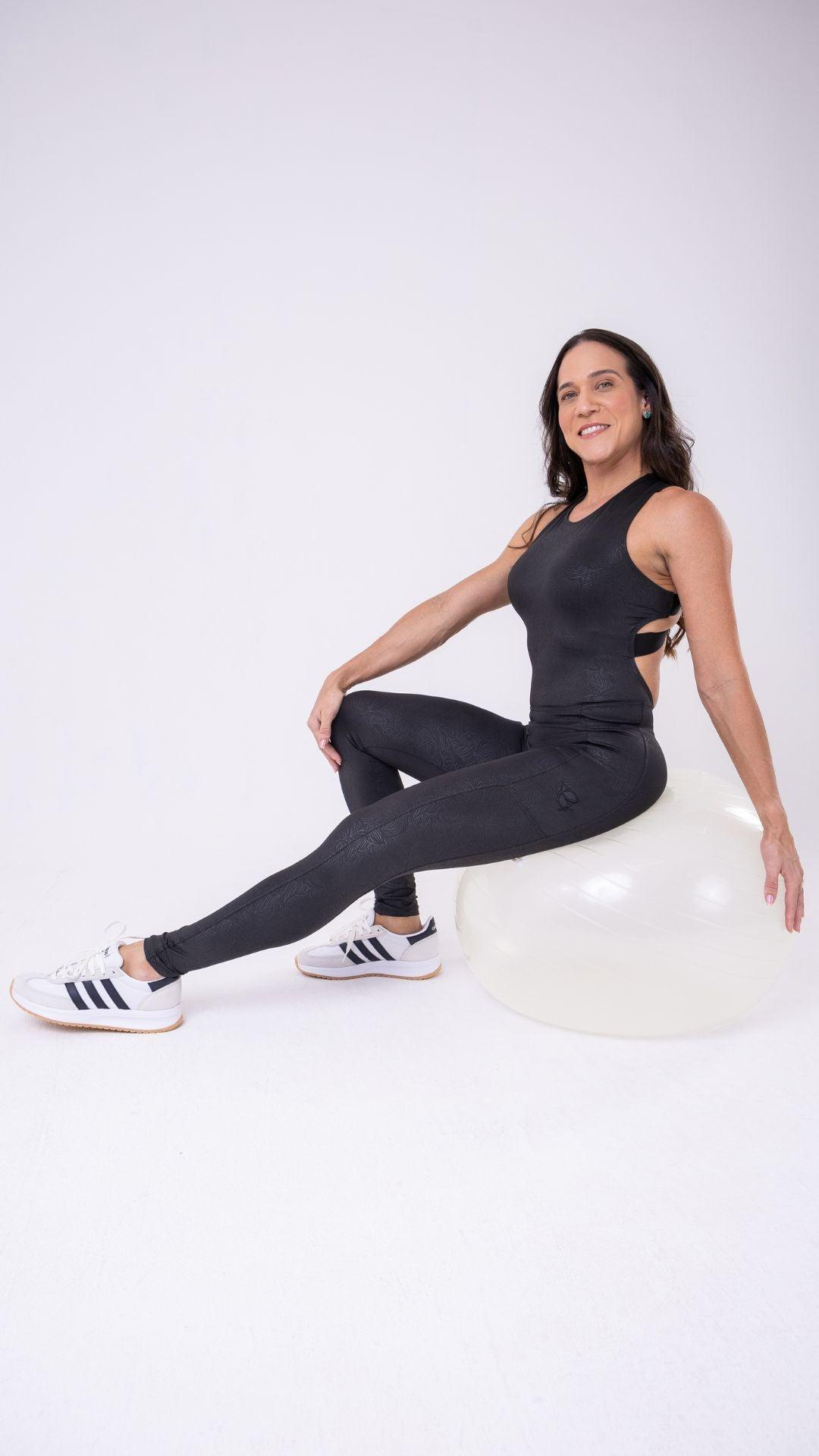 Black Texture Melody Onesie - Equilibrium Activewear