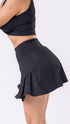 Black Ribbed Jully Tennis Skort - Equilibrium Activewear