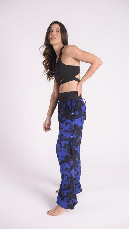 Royal Tie-Dye Lis Cargo Pants - Equilibrium Activewear