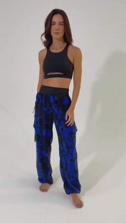 Royal Tie-Dye Lis Cargo Pants