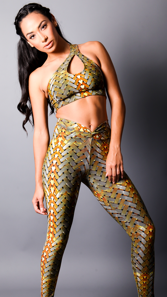 GOLD ISABELA BRA TOPS T435 - Equilibrium Activewear